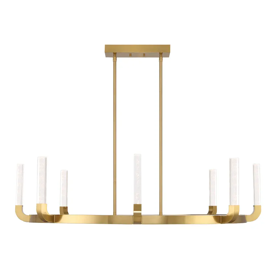 Del Mar 8-Light LED Chandelier in Warm Brass by Breegan Jane - Image 2