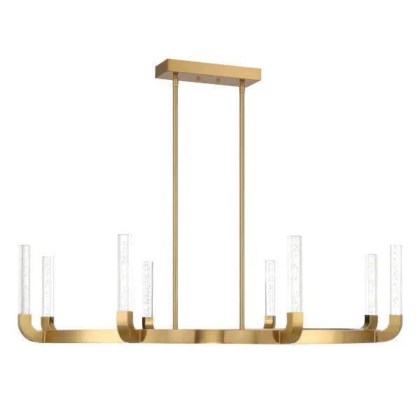 Del Mar 8-Light LED Chandelier in Warm Brass by Breegan Jane - Image 3