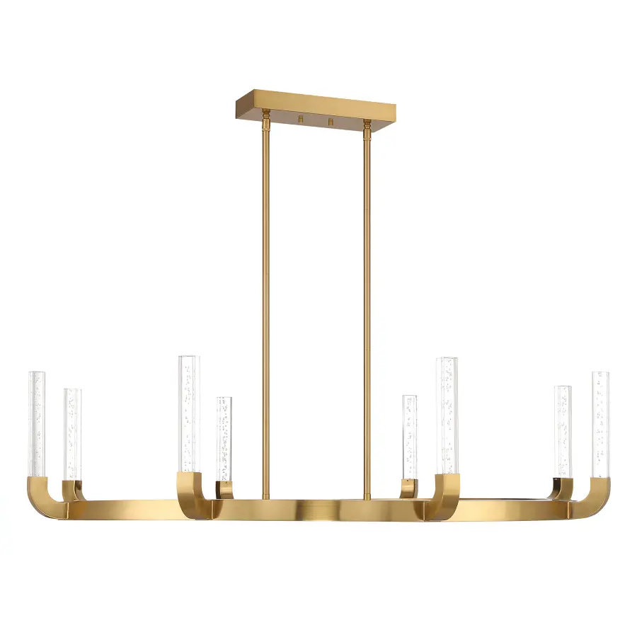Del Mar 8-Light LED Chandelier in Warm Brass by Breegan Jane - Image 3