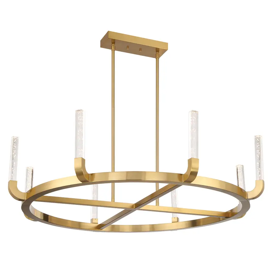 Del Mar 8-Light LED Chandelier in Warm Brass by Breegan Jane - Image 5