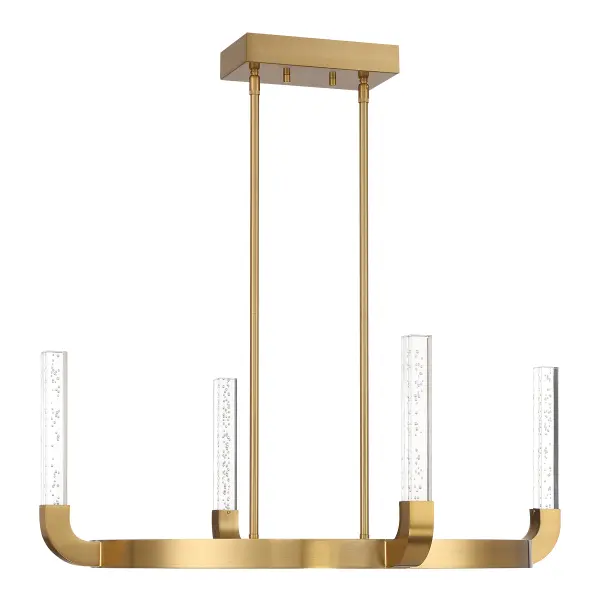 Del Mar 4-Light LED Chandelier in Warm Brass by Breegan Jane - Image 2