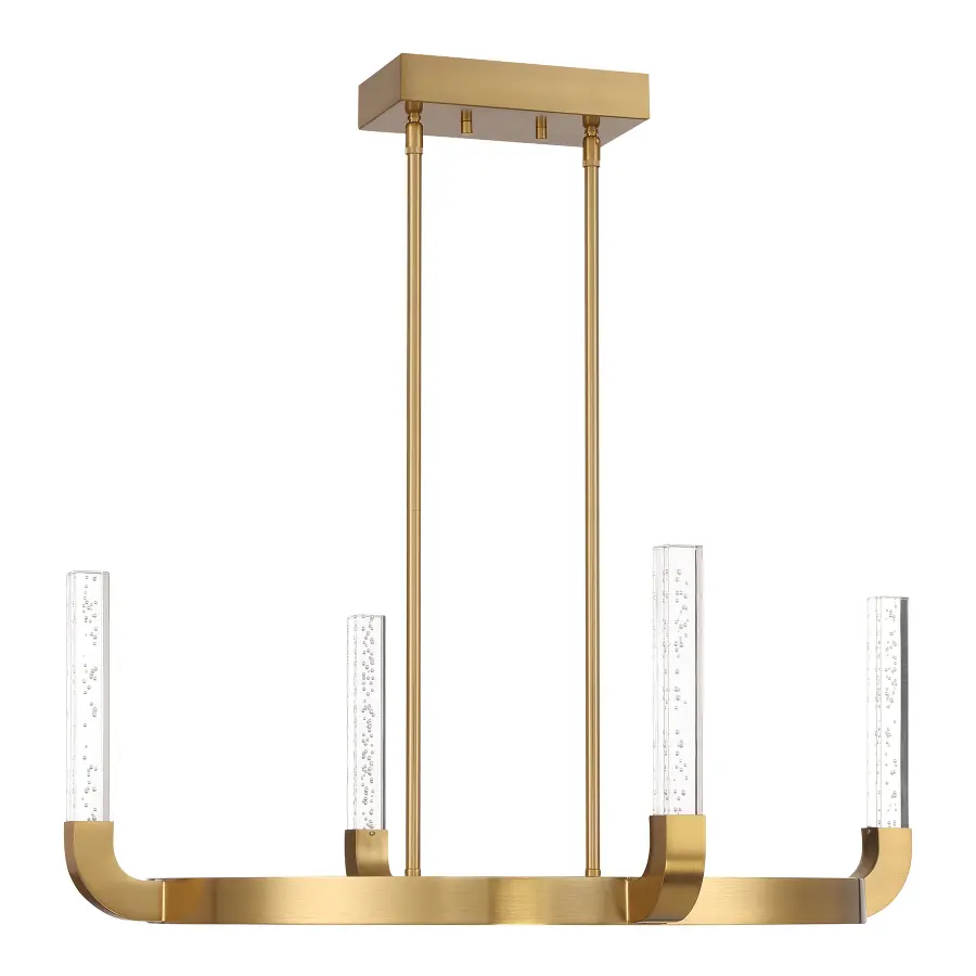 Del Mar 4-Light LED Chandelier in Warm Brass by Breegan Jane - Image 2