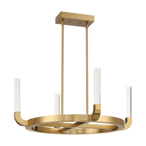 Del Mar 4-Light LED Chandelier in Warm Brass by Breegan Jane - Image 4
