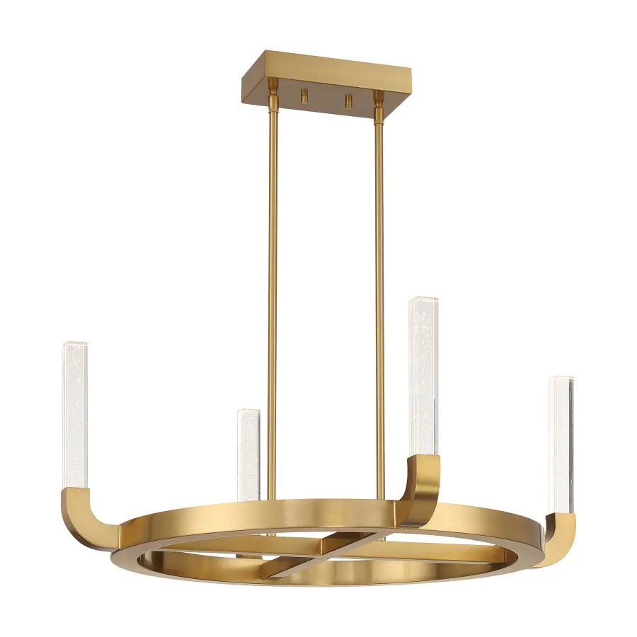 Del Mar 4-Light LED Chandelier in Warm Brass by Breegan Jane - Image 4