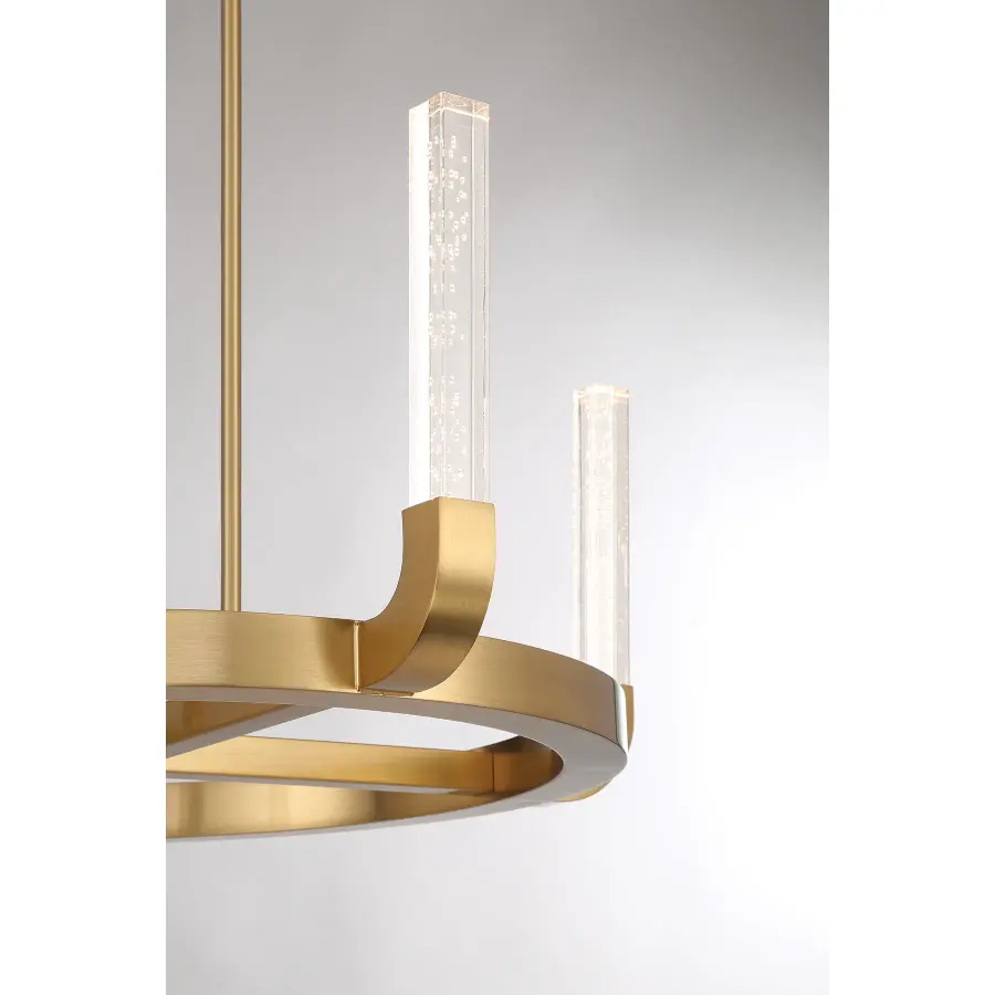 Del Mar 4-Light LED Chandelier in Warm Brass by Breegan Jane - Image 6