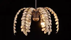 Grecian 6-Light Chandelier in Champagne Mist with Coconut Shell by Breegan Jane - Image 6