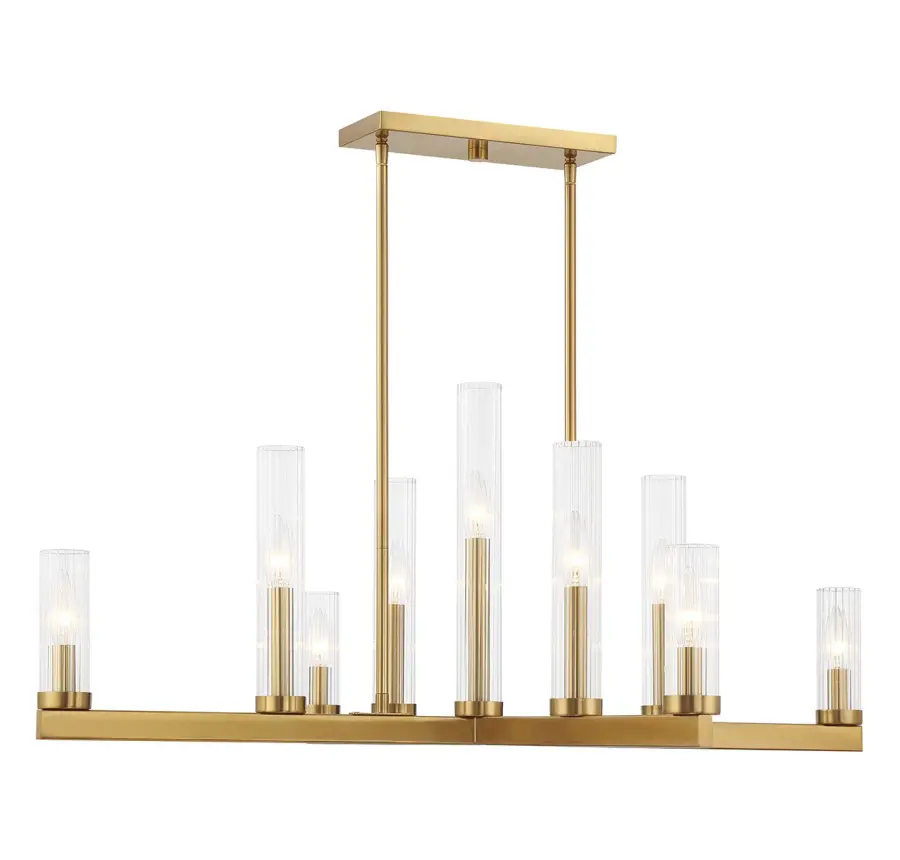 Carina 9-Light Chandelier in Warm Brass - Image 1