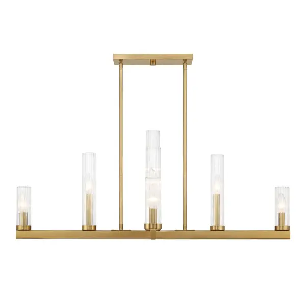Carina 9-Light Chandelier in Warm Brass - Image 5