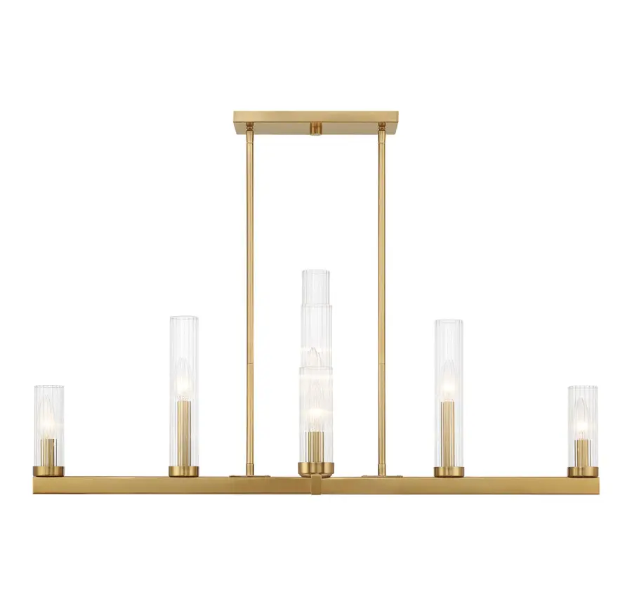 Carina 9-Light Chandelier in Warm Brass - Image 5