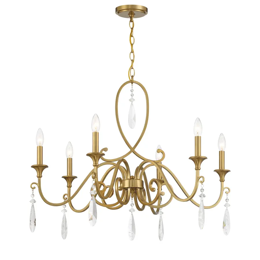 Fairchild 6-Light Chandelier in Warm Brass - Image 5
