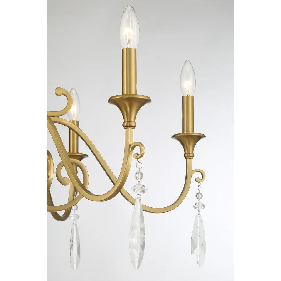 Fairchild 6-Light Chandelier in Warm Brass - Image 6