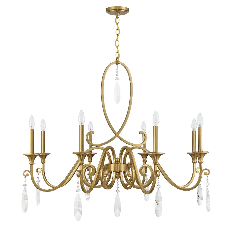 Fairchild 8-Light Chandelier in Warm Brass - Image 2