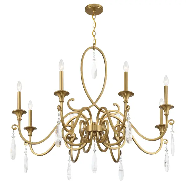 Fairchild 8-Light Chandelier in Warm Brass - Image 4