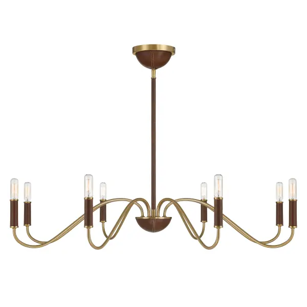 Abeline 8-Light Chandelier in Warm Brass - Image 1