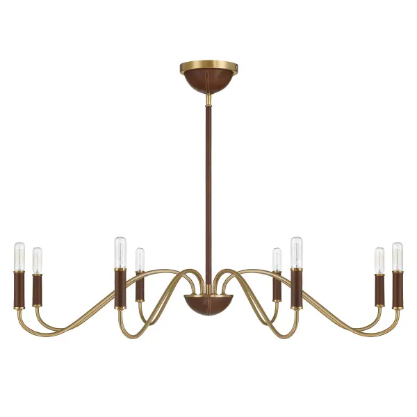 Abeline 8-Light Chandelier in Warm Brass - Image 2