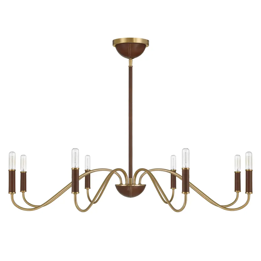 Abeline 8-Light Chandelier in Warm Brass - Image 2