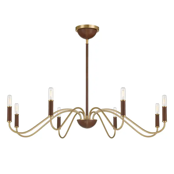 Abeline 8-Light Chandelier in Warm Brass - Image 3