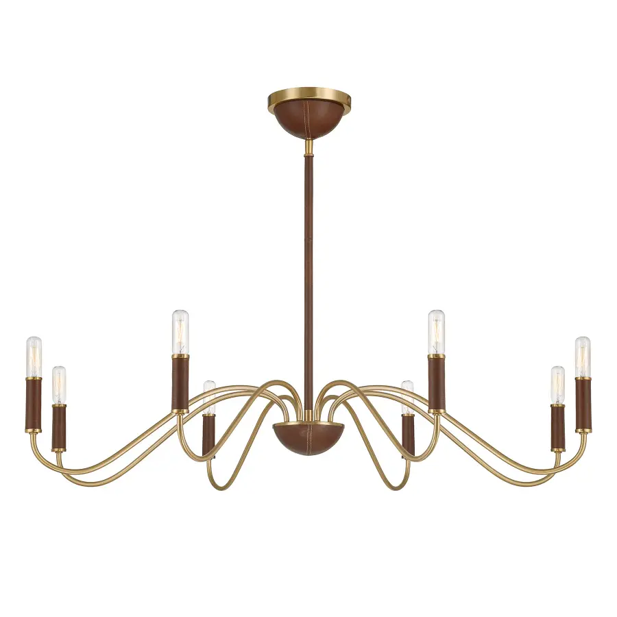 Abeline 8-Light Chandelier in Warm Brass - Image 3