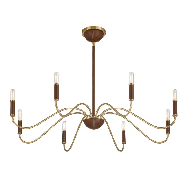 Abeline 8-Light Chandelier in Warm Brass - Image 4