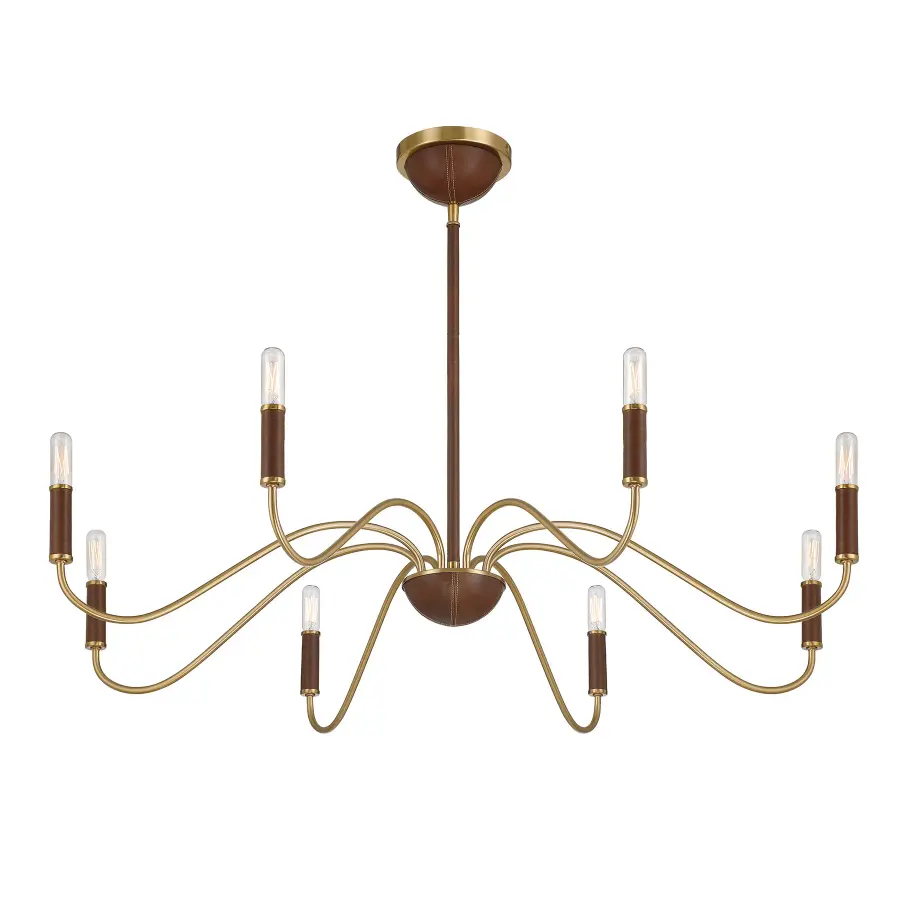 Abeline 8-Light Chandelier in Warm Brass - Image 4