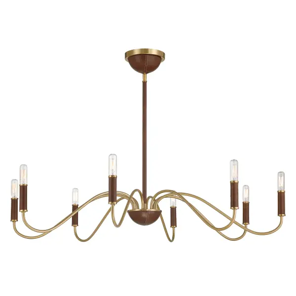 Abeline 8-Light Chandelier in Warm Brass - Image 5