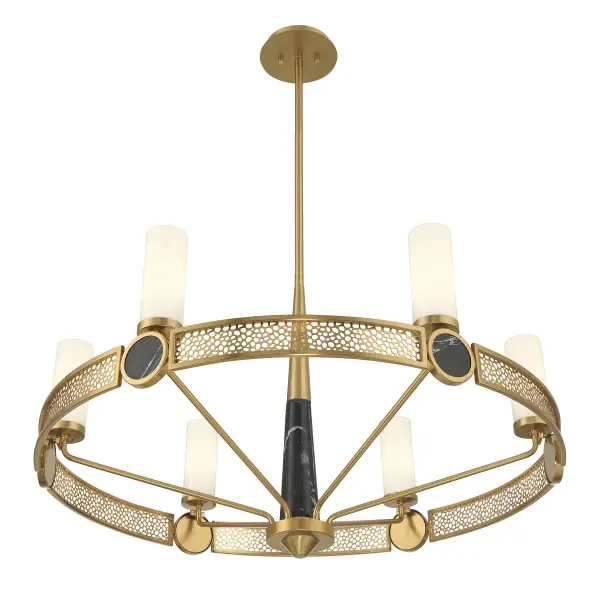 Farrell 6-Light Chandelier in Warm Brass by Dann Foley - Image 4
