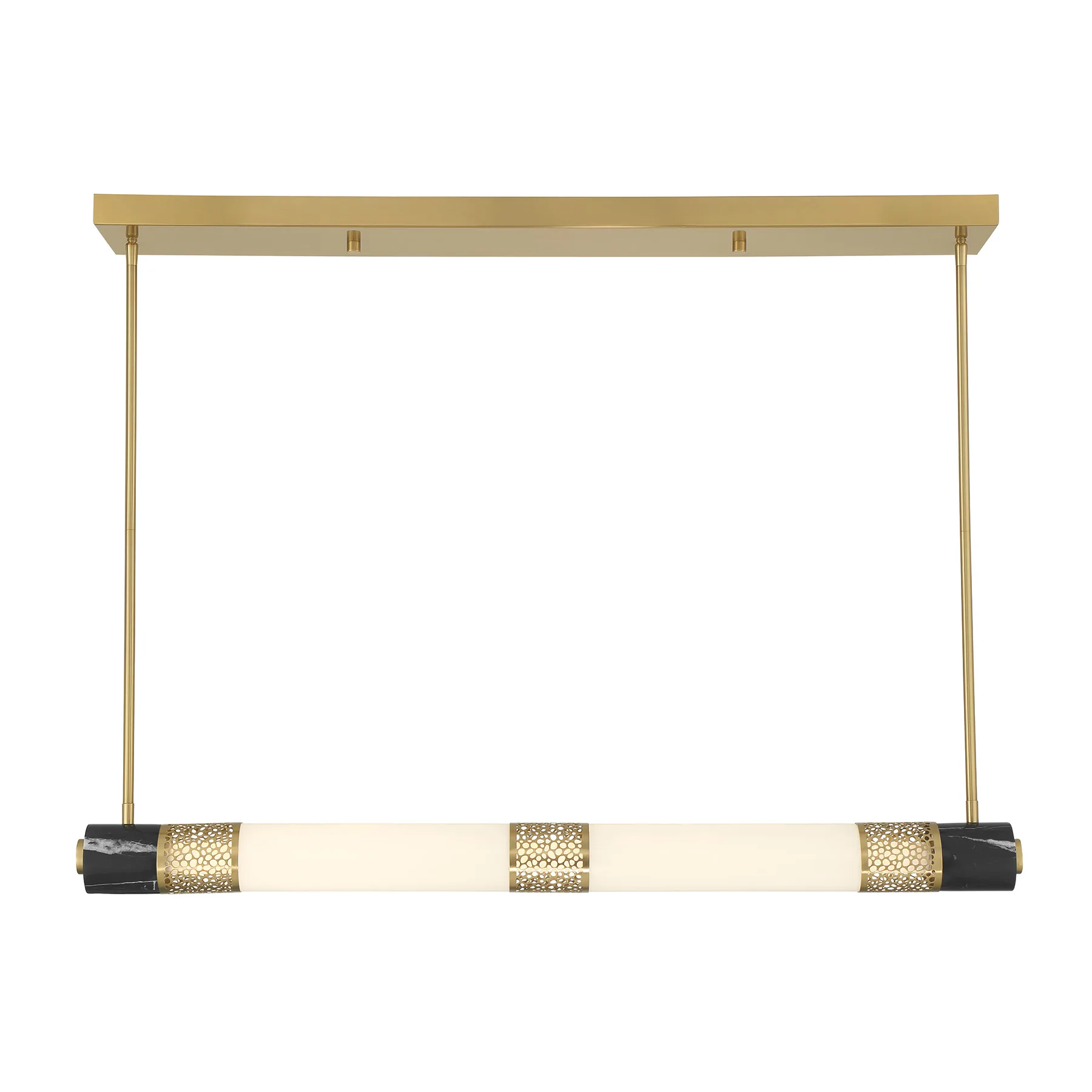 Farrell LED Linear Chandelier in Warm Brass