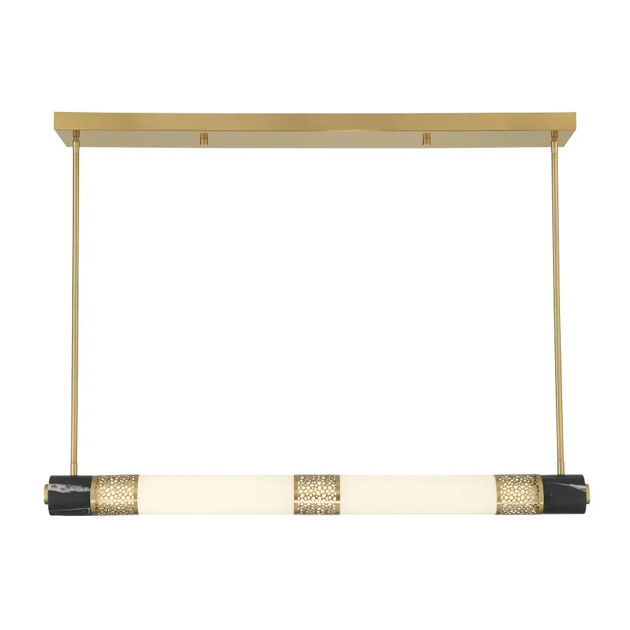 Farrell 1-Light Linear Chandelier in Warm Brass by Dann Foley - Image 1