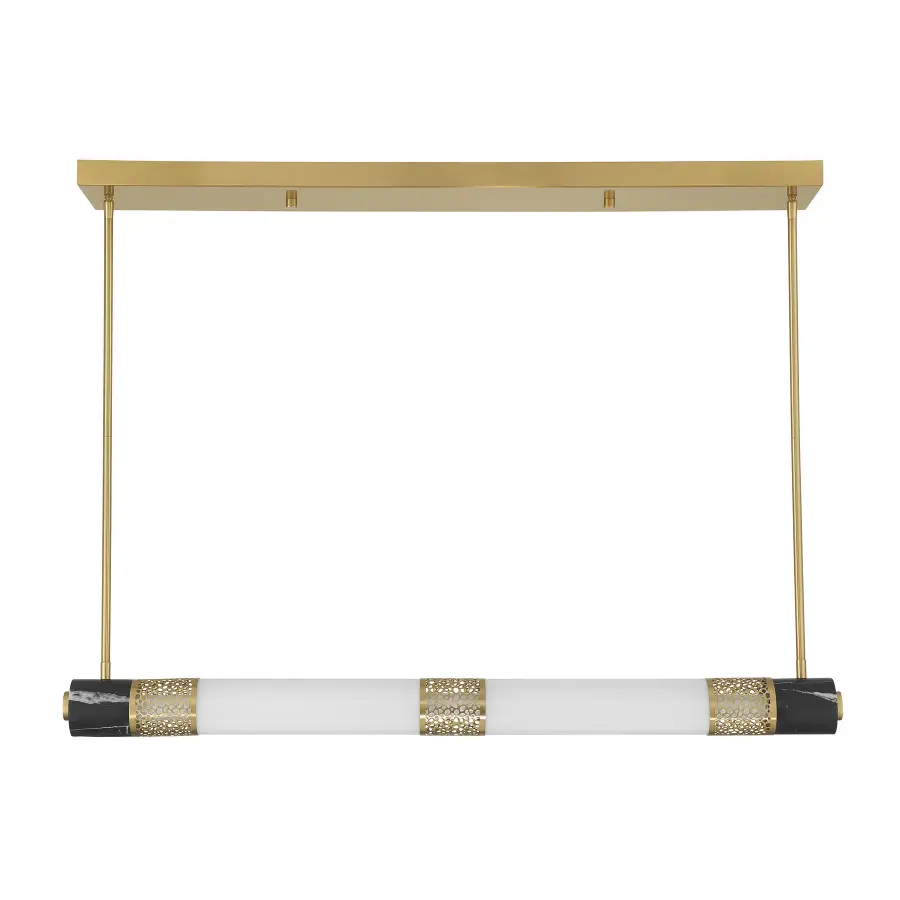 Farrell 1-Light Linear Chandelier in Warm Brass by Dann Foley - Image 2