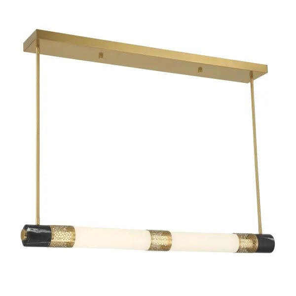 Farrell 1-Light Linear Chandelier in Warm Brass by Dann Foley - Image 3
