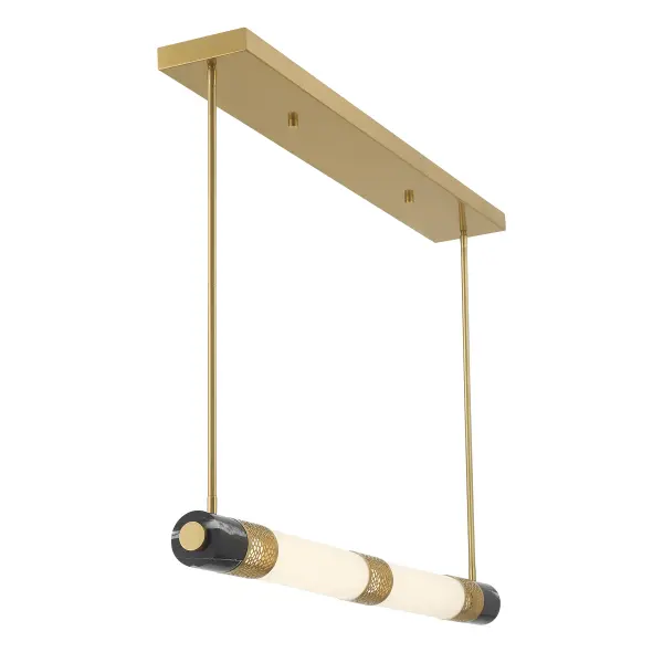 Farrell 1-Light Linear Chandelier in Warm Brass by Dann Foley - Image 5