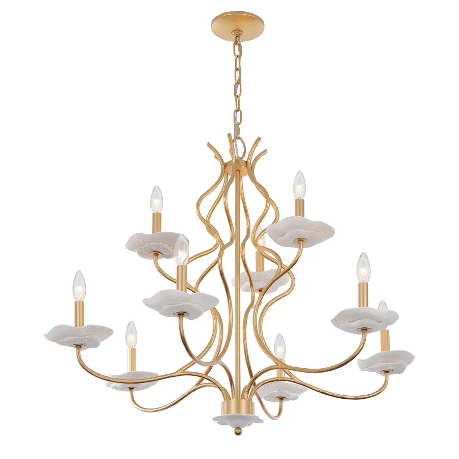 Lilly 9-Light Chandelier in Royal Gold by Breegan Jane - Image 3