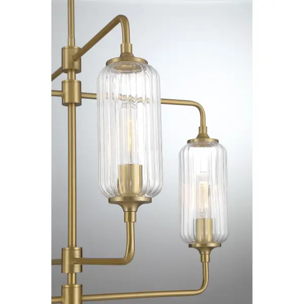 Holton Four Light Chandelier in Warm Brass - Image 7
