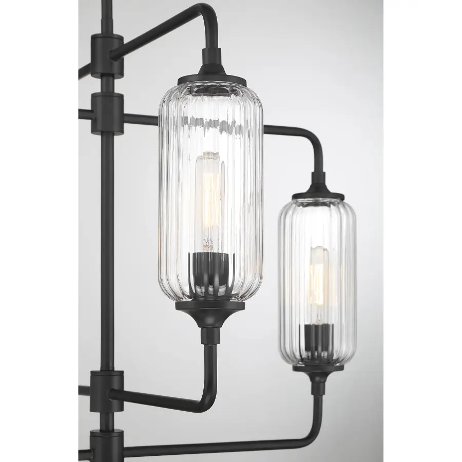 Holton 4-Light Chandelier in Matte Black - Image 7