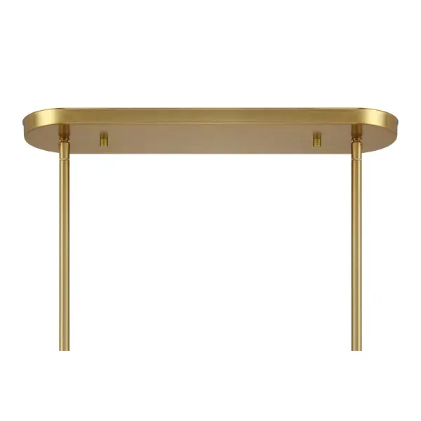 Holton Six Light Linear Chandelier in Warm Brass - Image 6