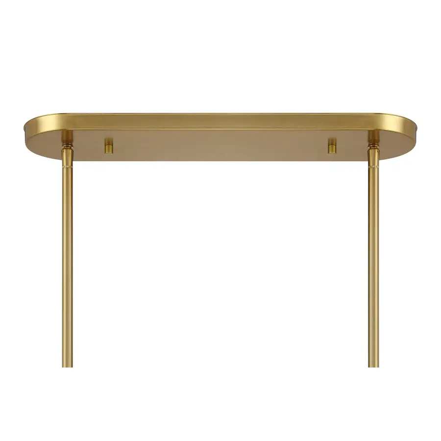 Holton Six Light Linear Chandelier in Warm Brass - Image 6