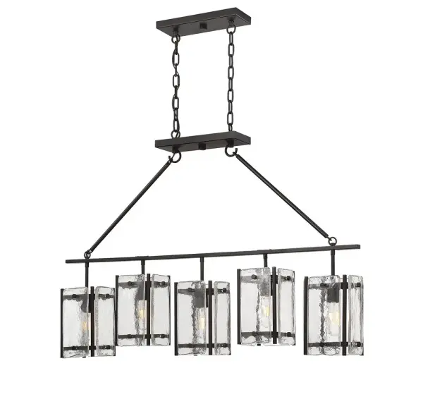 Glenwood 5-Light Linear Chandelier in English Bronze - Image 3