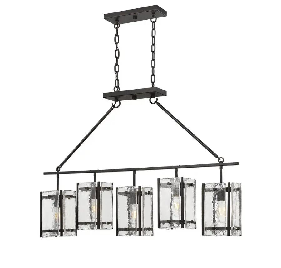Glenwood 5-Light Linear Chandelier in English Bronze - Image 3