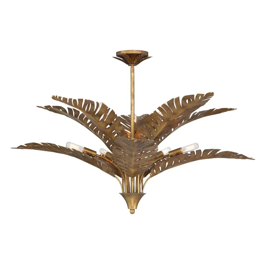 Palmera 10-Light Chandelier in Gold Vein by Breegan Jane - Image 1