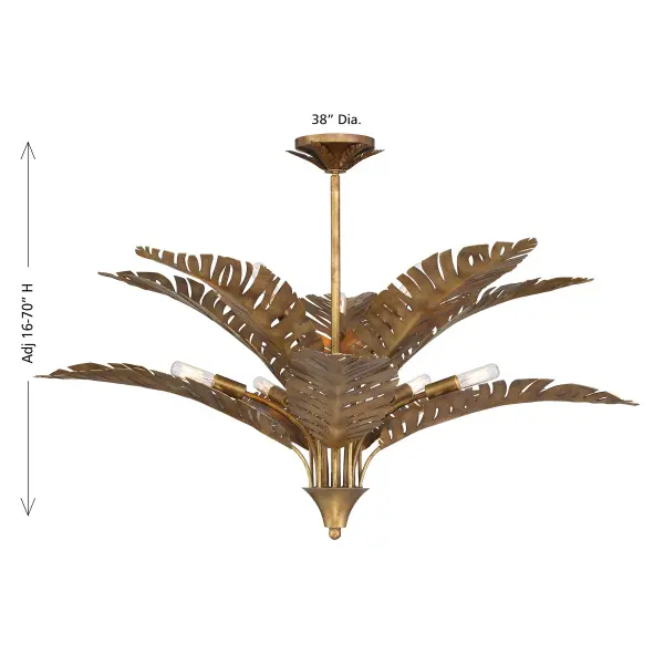 Palmera 10-Light Chandelier in Gold Vein by Breegan Jane - Image 8