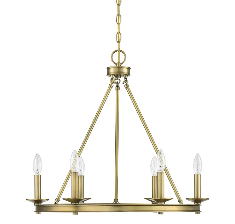 Middleton 6-Light Chandelier in Warm Brass - Image 2