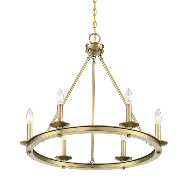Middleton 6-Light Chandelier in Warm Brass - Image 4