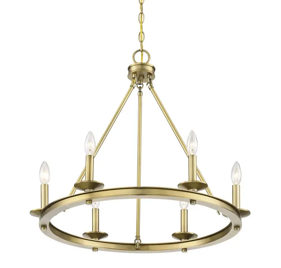 Middleton 6-Light Chandelier in Warm Brass - Image 4
