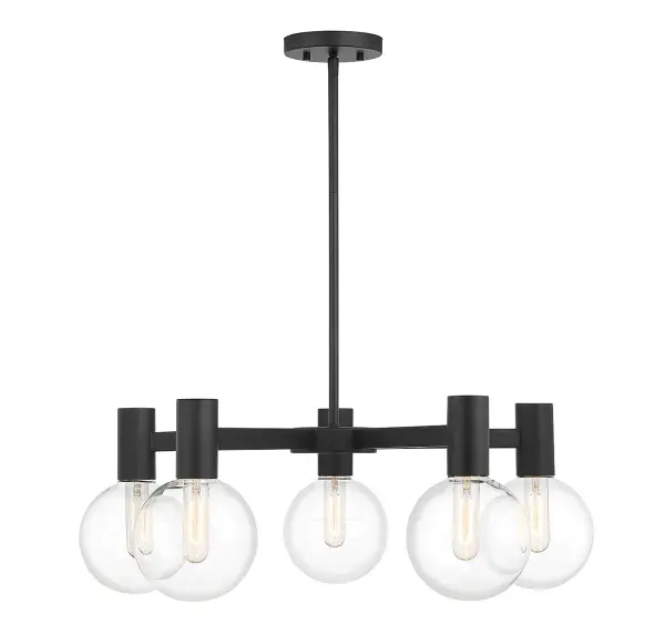 Wright 5-Light Chandelier in Matte Black - Image 1