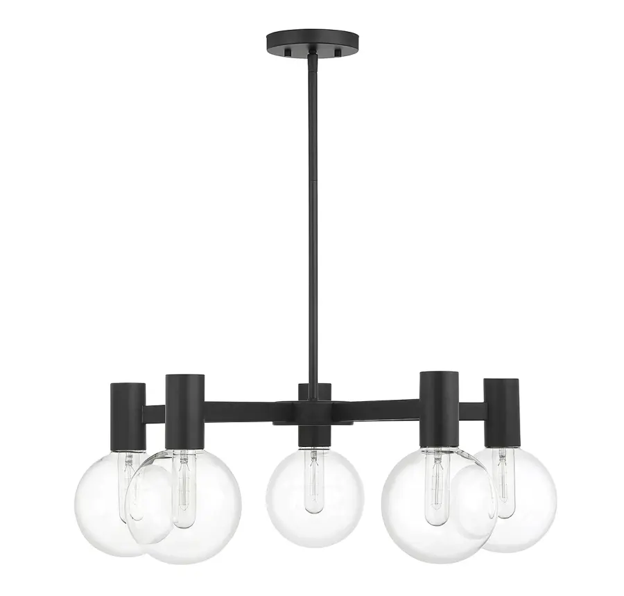 Wright 5-Light Chandelier in Matte Black - Image 2