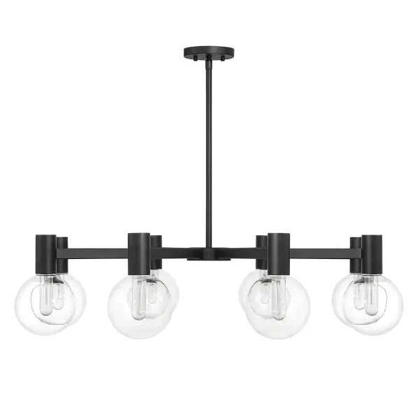 Wright 8-Light Chandelier in Matte Black - Image 2