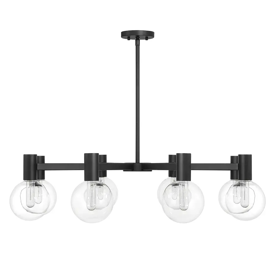Wright 8-Light Chandelier in Matte Black - Image 2