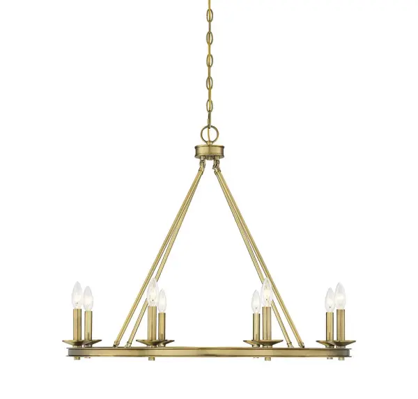 Middleton 8-Light Chandelier in Warm Brass - Image 1