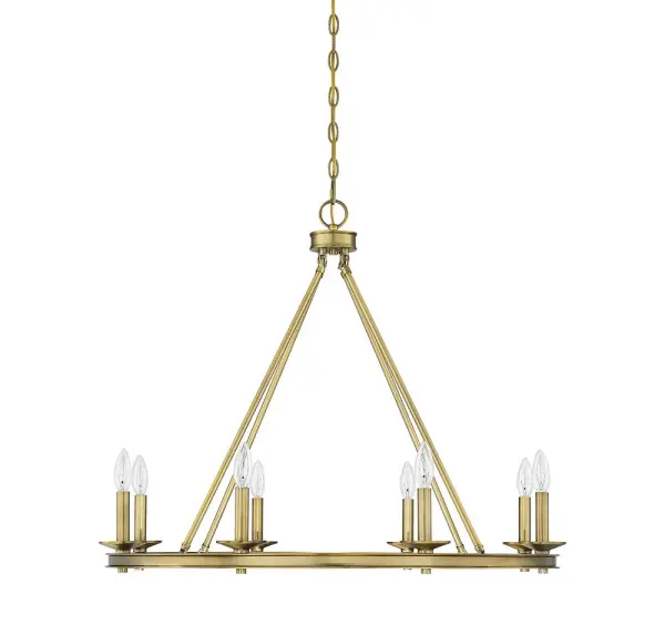 Middleton 8-Light Chandelier in Warm Brass - Image 2