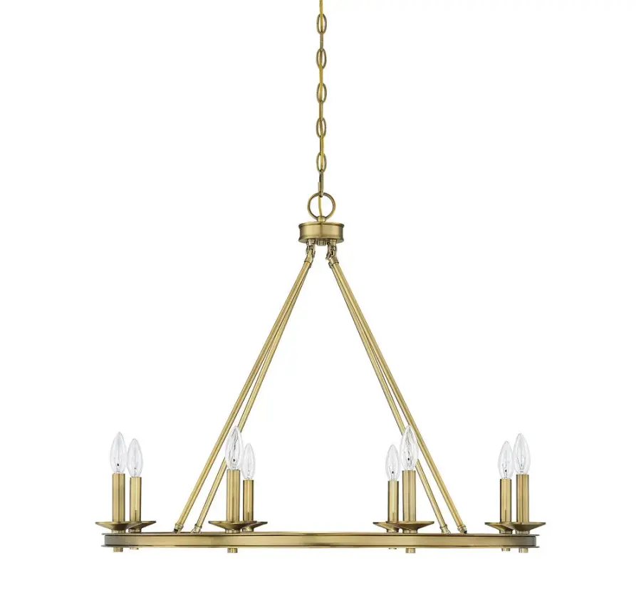 Middleton 8-Light Chandelier in Warm Brass - Image 2